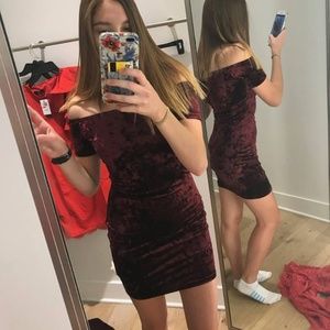 Aqua crushed velvet dress size S